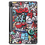 Case2go - Hoes voor de Samsung Galaxy Tab S7 Plus (2020) - Tri-Fold Book Case - Graffiti