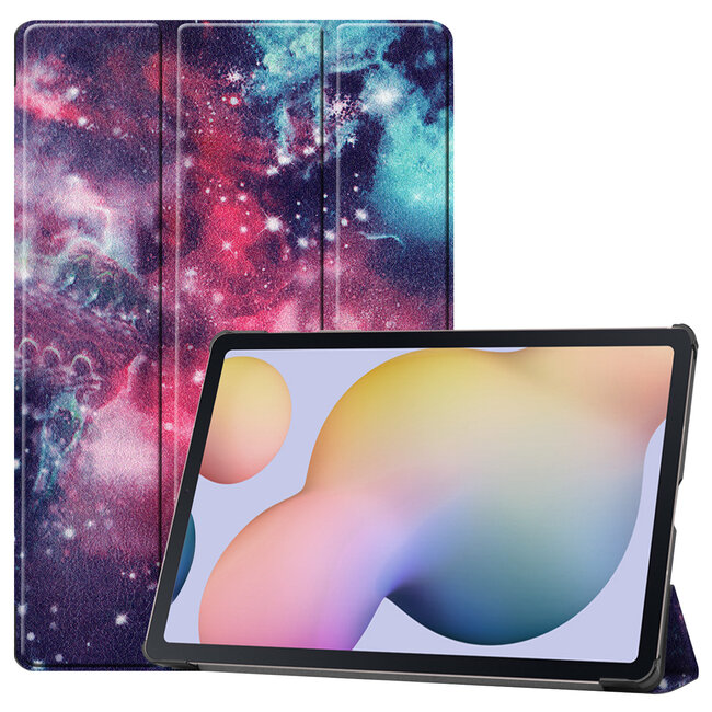 Case2go - Hoes voor de Samsung Galaxy Tab S7 Plus (2020) - Tri-Fold Book Case - Galaxy