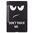 Case2go - Hoes voor de Samsung Galaxy Tab S7 Plus (2020) - Tri-Fold Book Case - Don't Touch Me