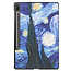 Case2go - Hoes voor de Samsung Galaxy Tab S7 Plus (2020) - Tri-Fold Book Case - Sterrenhemel