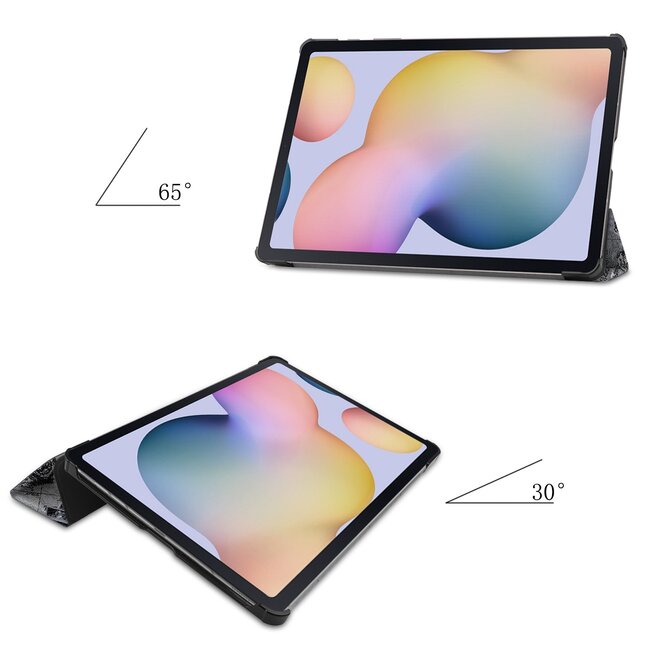 Case2go - Hoes voor de Samsung Galaxy Tab S7 Plus (2020) - Tri-Fold Book Case - Eiffeltoren