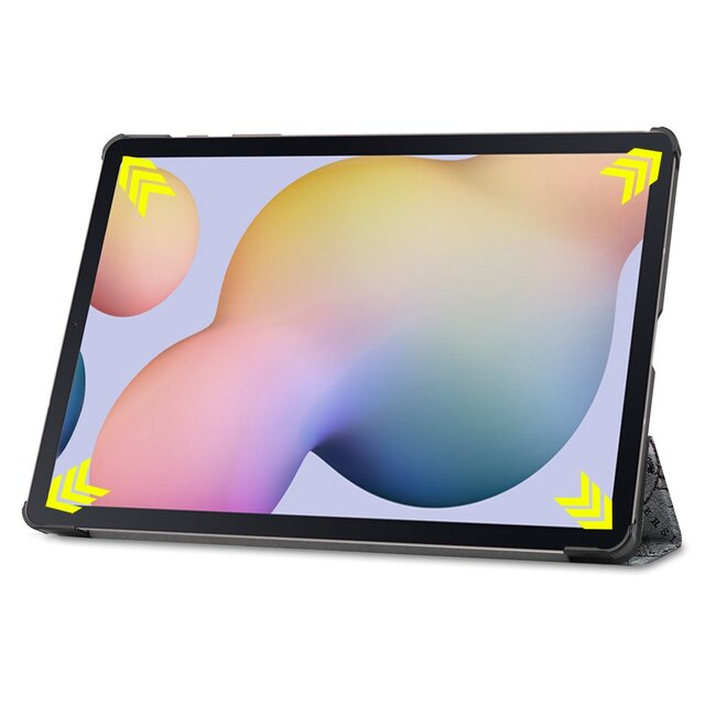 Case2go - Hoes voor de Samsung Galaxy Tab S7 Plus (2020) - Tri-Fold Book Case - Eiffeltoren