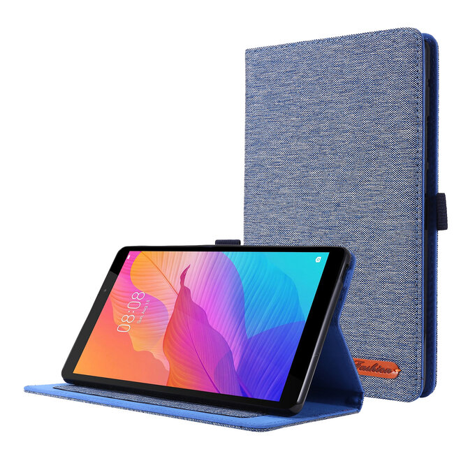 Case2go - Hoes voor Huawei MatePad T8 - Book Case met Soft TPU houder - Blauw