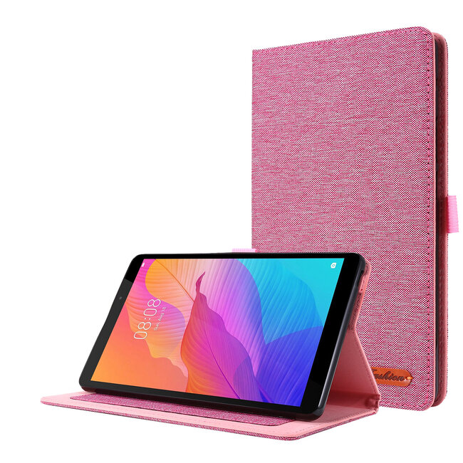 Case2go - Hoes voor Huawei MatePad T8 - Book Case met Soft TPU houder - Roze