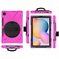 Case2go - Hoes voor Samsung Galaxy Tab S7 - Hand Strap Armor Case Met Pencil Houder - Magenta