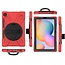 Case2go - Hoes voor Samsung Galaxy Tab S7 - Hand Strap Armor Case Met Pencil Houder - Rood