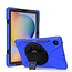 Case2go - Hoes voor Samsung Galaxy Tab S7 - Hand Strap Armor Case Met Pencil Houder - Blauw