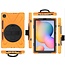 Case2go - Hoes voor Samsung Galaxy Tab S7 - Hand Strap Armor Case Met Pencil Houder - Oranje