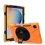 Case2go Samsung Galaxy Tab S7 Cover - Hand Strap Armor Case Met Pencil Houder - Oranje