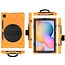 Case2go - Hoes voor Samsung Galaxy Tab S7 Plus - Hand Strap Armor Case Met Pencil Houder - Oranje