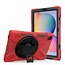 Case2go - Hoes voor Samsung Galaxy Tab S6 - Hand Strap Armor Case Met Pencil Houder - Rood