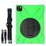 Case2go - Hoes voor Apple iPad Pro 11 (2018/2020) - Hand Strap Armor Case - Groen