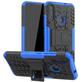 Case2go Motorola Moto E6 Plus Hoesje - Schokbestendige Back Cover - Blauw