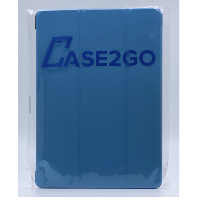 Case2go - Hoes voor de Samsung Galaxy Tab S6 Lite - Tri-Fold Book Case met Stylus Pen houder - Licht Blauw