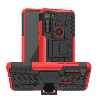 Case2go Motorola Moto G8 Hoesje - Schokbestendige Back Cover - Rood