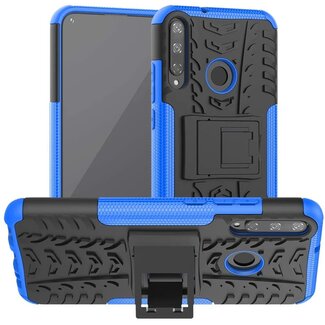 Case2go Huawei P40 Lite E Hoesje - Schokbestendige Back Cover - Blauw