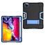 Case2go - Hoes voor Apple iPad Pro 11 (2020) - Schokbestendige Back - Hybrid Armor Case - Zwart/Blauw