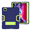 Case2go - Hoes voor Apple iPad Pro 11 (2020) - Schokbestendige Back - Hybrid Armor Case - Blauw/Groen