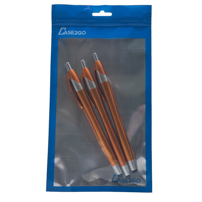 3 Stuks - Stylus Pen voor tablet en smartphone - Oranje