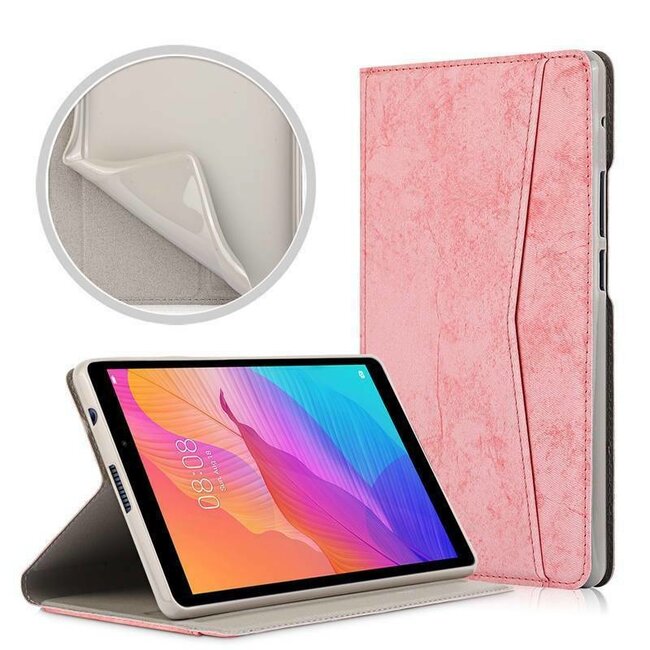 Case2go - Hoes voor Huawei MatePad T8 - Wallet TPU Book Case - Roze