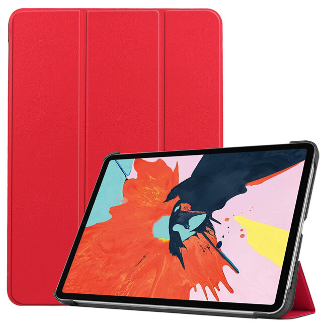 Case2go - Hoes voor de iPad Air 10.9 (2020) - Tri fold Book Case - Rood