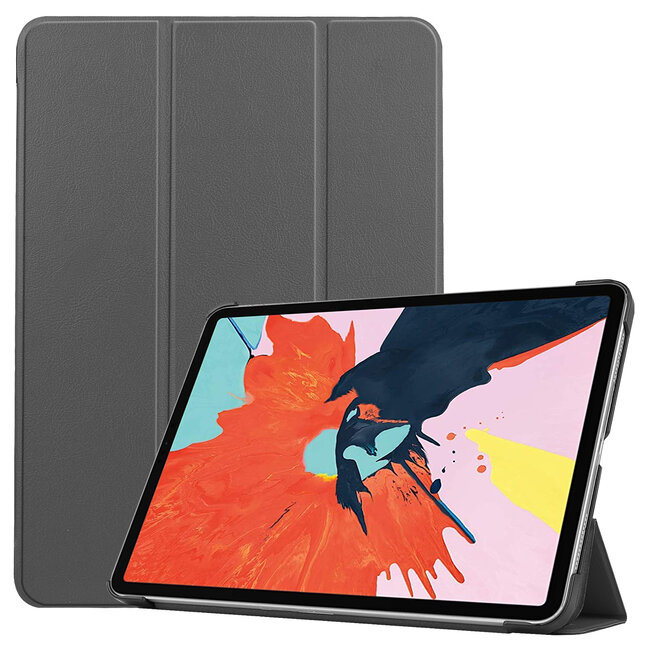 Case2go - Hoes voor de iPad Air 10.9 (2020) - Tri fold Book Case - Grijs