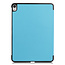 Case2go - Hoes voor de iPad Air 10.9 (2020) - Tri fold Book Case - Licht Blauw