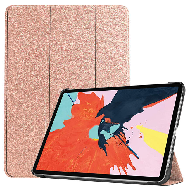 Case2go - Hoes voor de iPad Air 10.9 (2020) - Tri fold Book Case - Rosé Goud