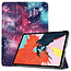 Case2go - Hoes voor de iPad Air 10.9 (2020) - Tri fold Book Case - Galaxy