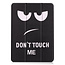 Case2go - Hoes voor de iPad Air 10.9 (2020) - Tri fold Book Case - Don't Touch Me