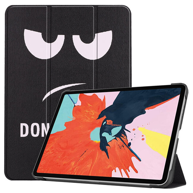 Case2go - Hoes voor de iPad Air 10.9 (2020) - Tri fold Book Case - Don't Touch Me