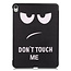 Case2go - Hoes voor de iPad Air 10.9 (2020) - Tri fold Book Case - Don't Touch Me