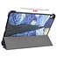 Case2go - Hoes voor de iPad Air 10.9 (2020) - Tri fold Book Case - Sterrenhemel