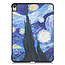 Case2go - Hoes voor de iPad Air 10.9 (2020) - Tri fold Book Case - Sterrenhemel