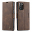 CaseMe - Samsung Galaxy Note 20 hoesje - Wallet Book Case - Magneetsluiting - Donker Bruin