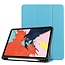 Case2go iPad Hoes voor Apple iPad Air 2020 Hoes Cover - 10.9 inch - Tri-Fold Book Case - Apple Pencil Houder - Licht Blauw