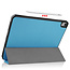 Case2go - Hoes voor de iPad Air 10.9 (2020) - Tri-Fold Book Case - met Apple Pencil Houder - Licht Blauw