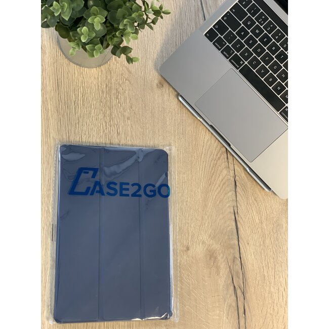 Case2go - Hoes voor de iPad Air 10.9 (2020) - Tri-Fold Book Case - met Apple Pencil Houder - Donker Blauw