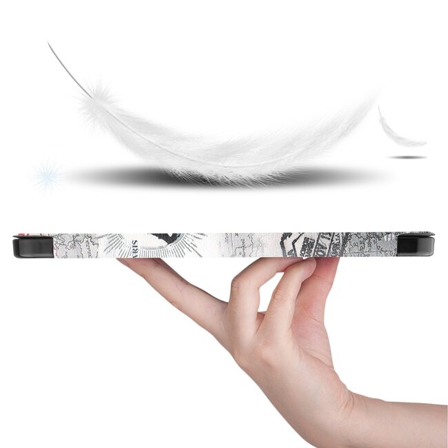 Case2go - Hoes voor de iPad Air 10.9 (2020) - Tri-Fold Book Case - met Apple Pencil Houder - Eiffeltoren