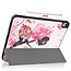 Case2go - Hoes voor de iPad Air 10.9 (2020) - Tri-Fold Book Case - met Apple Pencil Houder - Flower Fairy