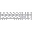 LMP - Aluminium toetsenbord voor Apple iMac met dubbele USB aansluiting en numeriek keyboard - Bedraad - 110 keys - QWERTY indeling (ISO) - Zilver/Wit