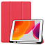 Case2go - Hoes voor de iPad 10.2 (2019/2020) - 10.2 inch - Tri-Fold Book Case met Stylus Pen Houder - Rood