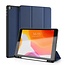 Dux Ducis iPad 2020 hoes - 10.2 inch - Dux Ducis Domo Book Case met Stylus pen houder - Blauw