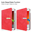 Case2go - Hoes voor Apple iPad 2020 - 10.2 inch - PU Leer Folio Book Case - Rood