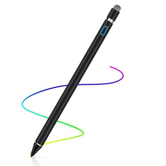 Case2go Active Stylus Pen - Oplaadbare Dual Touch Pen voor Tablet en Telefoon - Zwart