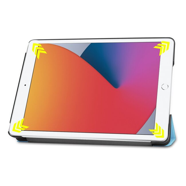 Case2go - Hoes voor de iPad 10.2 (2019/2020) - 10.2 inch - Tri-Fold Book Case - Licht Blauw