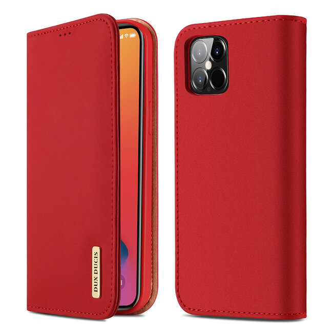 iPhone 12 Pro Max hoesje - Dux Ducis Wish Wallet Book Case - Rood