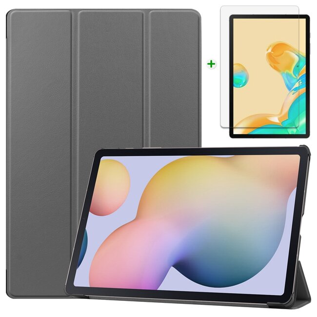 Case2go - Hoes voor de Samsung Galaxy Tab S7 (2020) - 11 inch - Tablet hoes en Screenprotector - Grijs