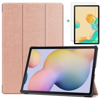 Case2go Samsung Galaxy Tab S7 Hoes en Screenprotector - 11 inch - Tablet hoes en Screenprotector  - Rosé Goud