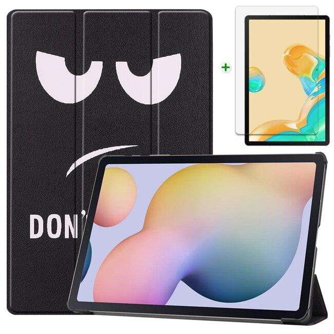 Case2go - Hoes voor de Samsung Galaxy Tab S7 (2020) - 11 inch - Tablet hoes en Screenprotector - Don't Touch Me